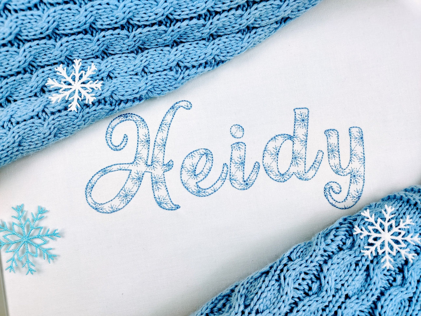 Snow Font light sketch outline machine embroidery font alphabet letters