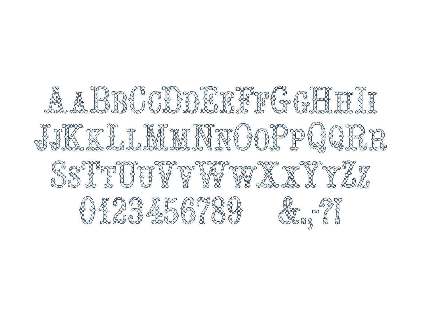 Classy Patterned Fishtail Font