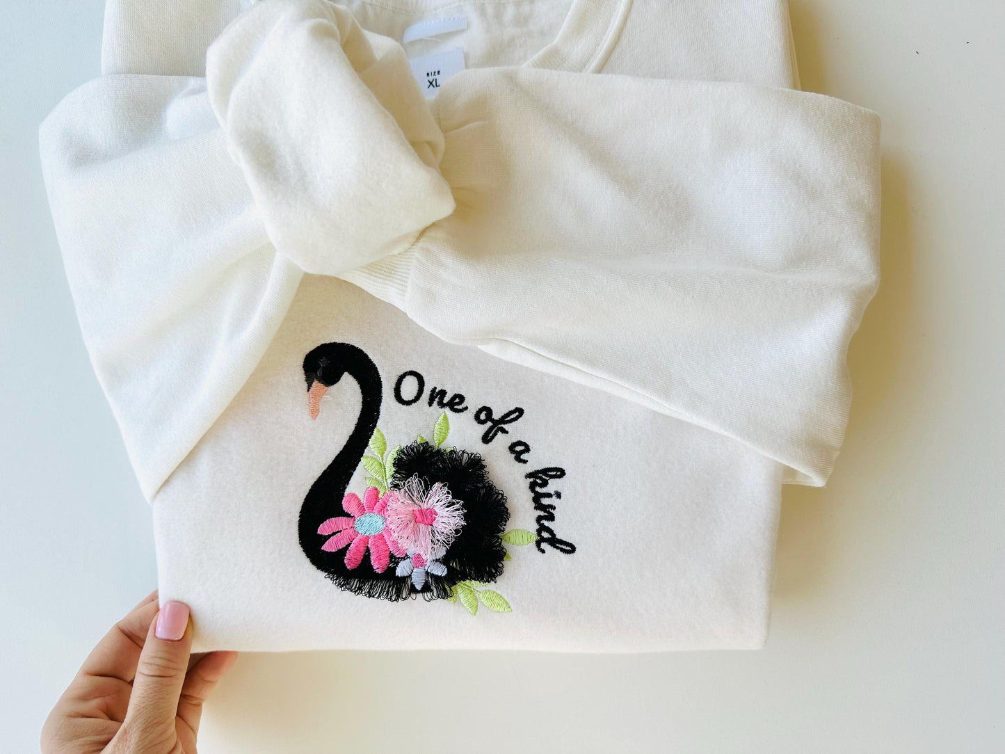 Boho Fringed Black Swan