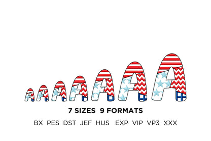Patchwork Usa Flag Patterned Font