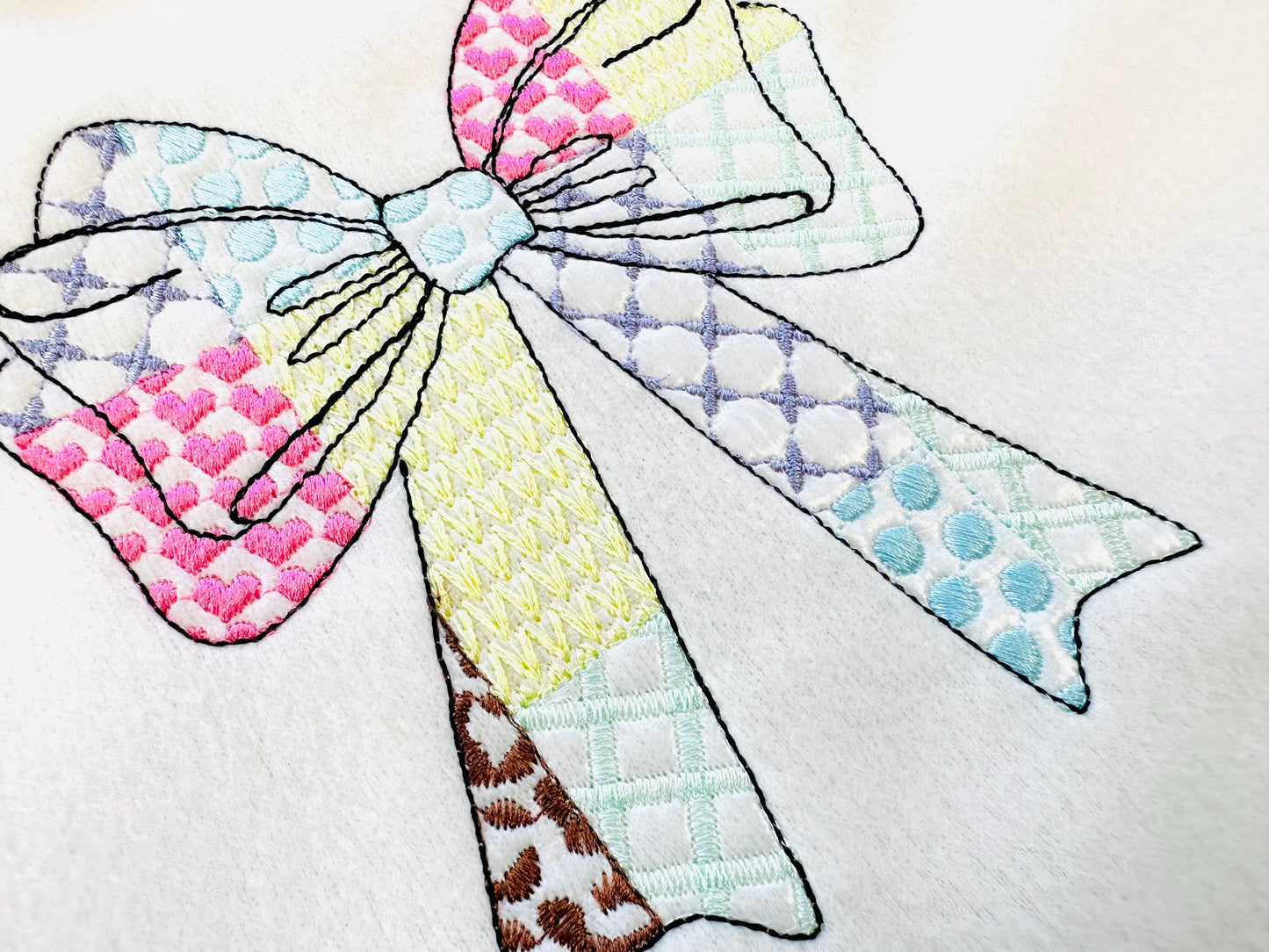 Patchwork Patterned Heirloom Bow