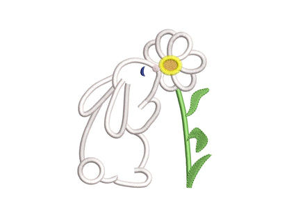 Little Easter Bunny with Flower
