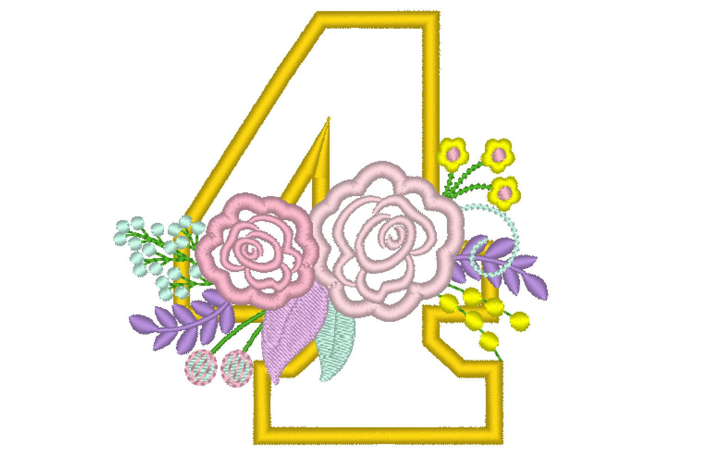 Shabby Chic Floral Birthday Numbers
