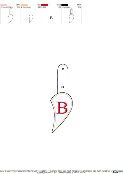 Split Heart Puffy Puff 3D Foam Keychain