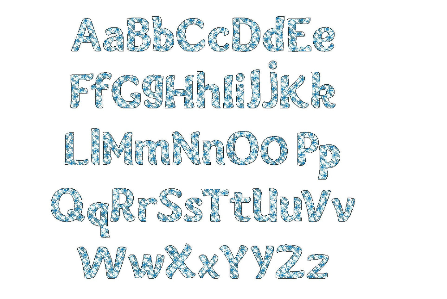 Snowflake Patterned Christmas Font