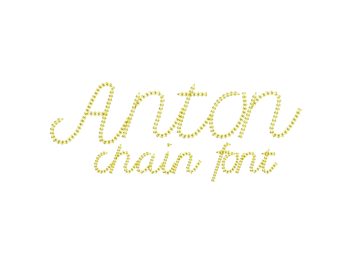 Quick Light Chain Stitch Anton Font