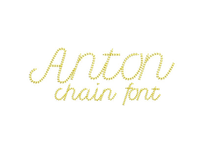 Quick Light Chain Stitch Anton Font