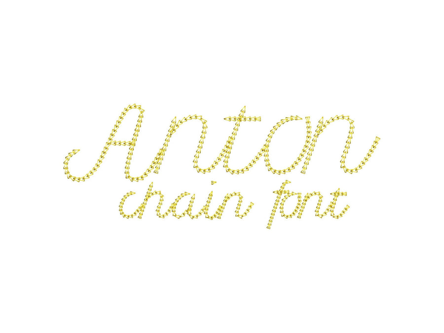 Quick Light Chain Stitch Anton Font