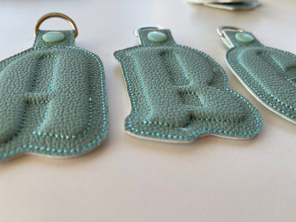 Puffy Puff Foam Monogram Keychain ITH