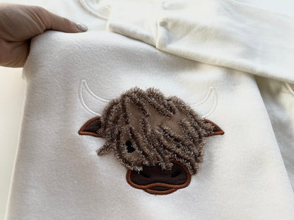 Big Fringed Highland Cow Head