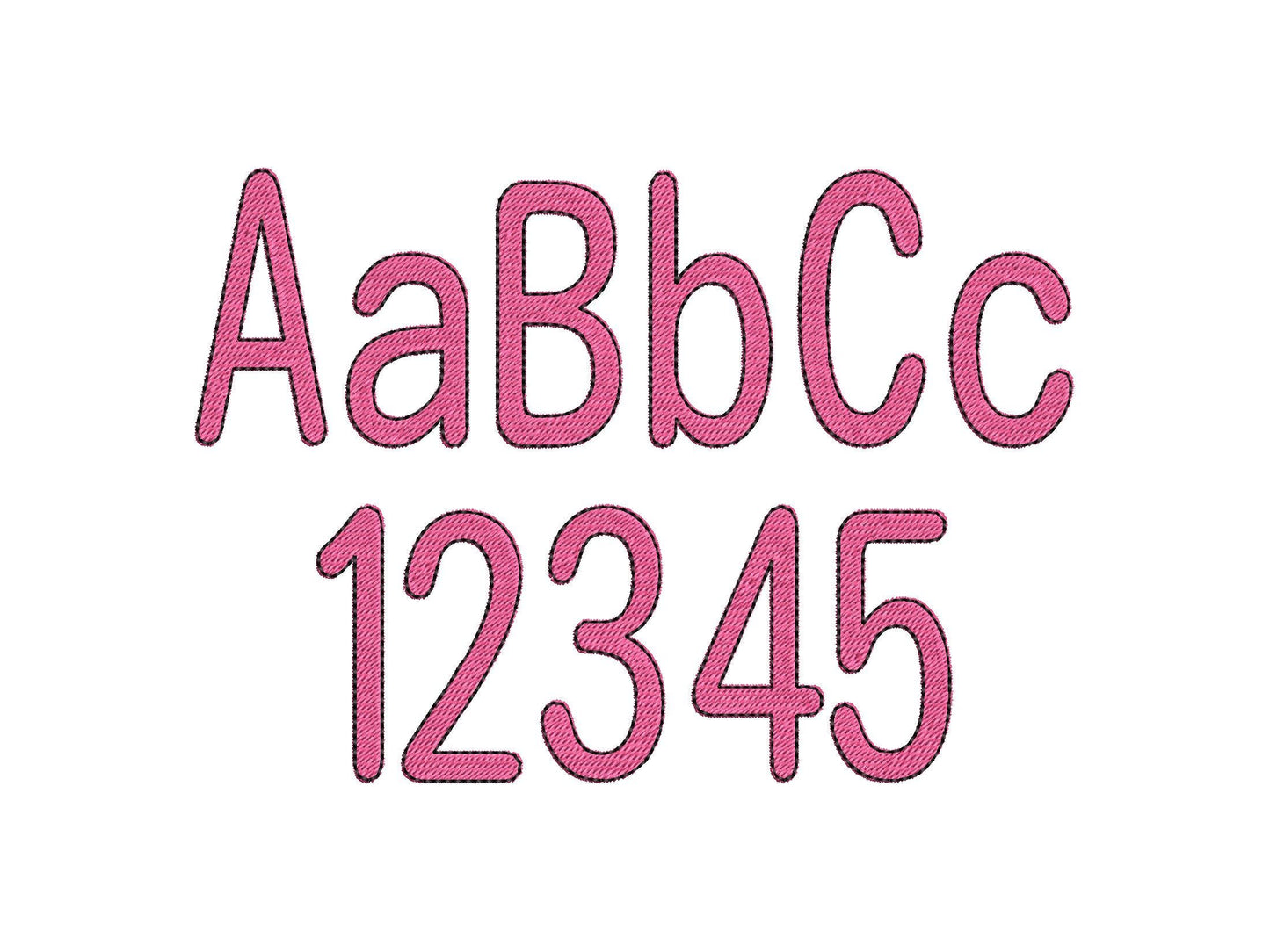 Fill Stitch Narrow Thin Font