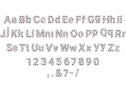 Dog Puppy Paw Patterned Font