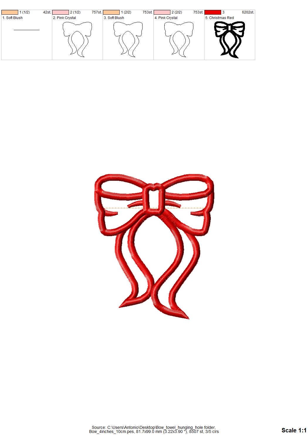 Bow Towel Hanging Hole Topper