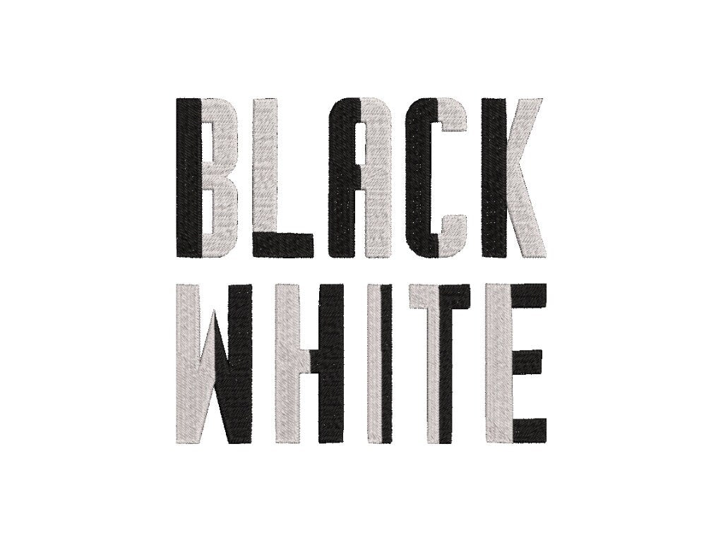 Narrow Fill Stitch Split Font