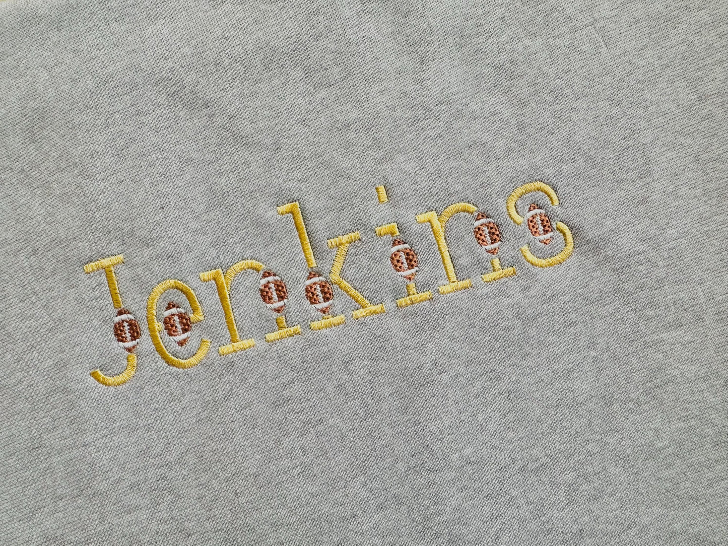 Satin Stitch Football Font Set of 2