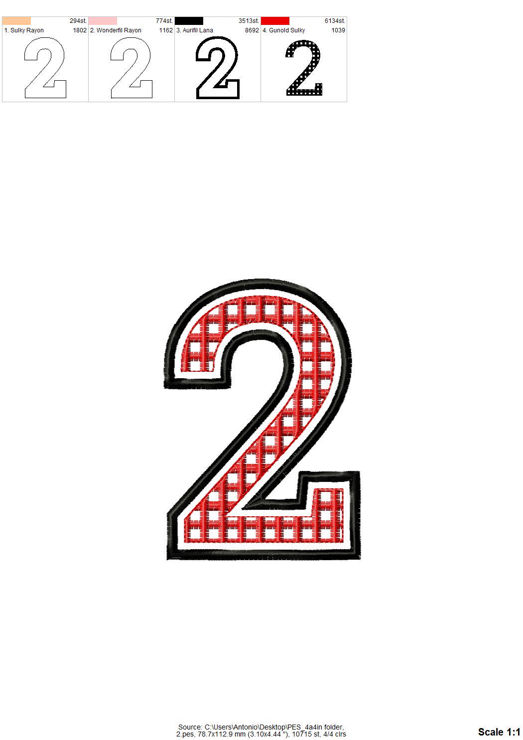 Classy Plaid Patterned Font Applique