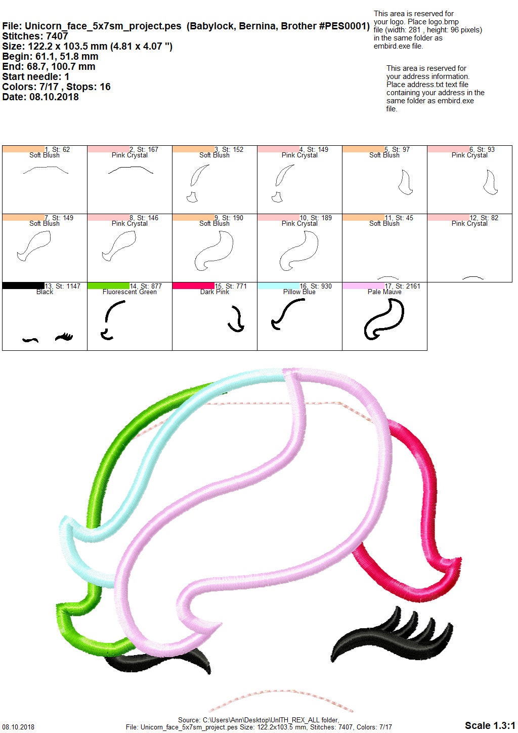 Unicorn Hooded Towel ITH