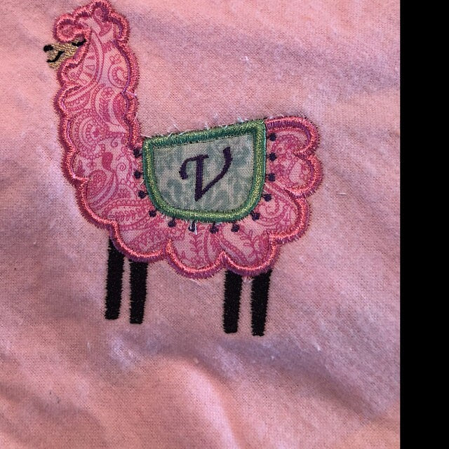 Lama, llama machine embroidery applique designs assorted sizes,