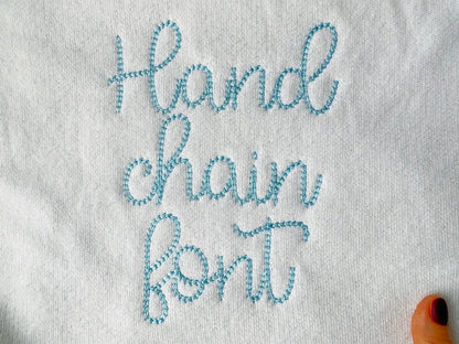 Quick Light Chain Stitch Handwritten Mini Font