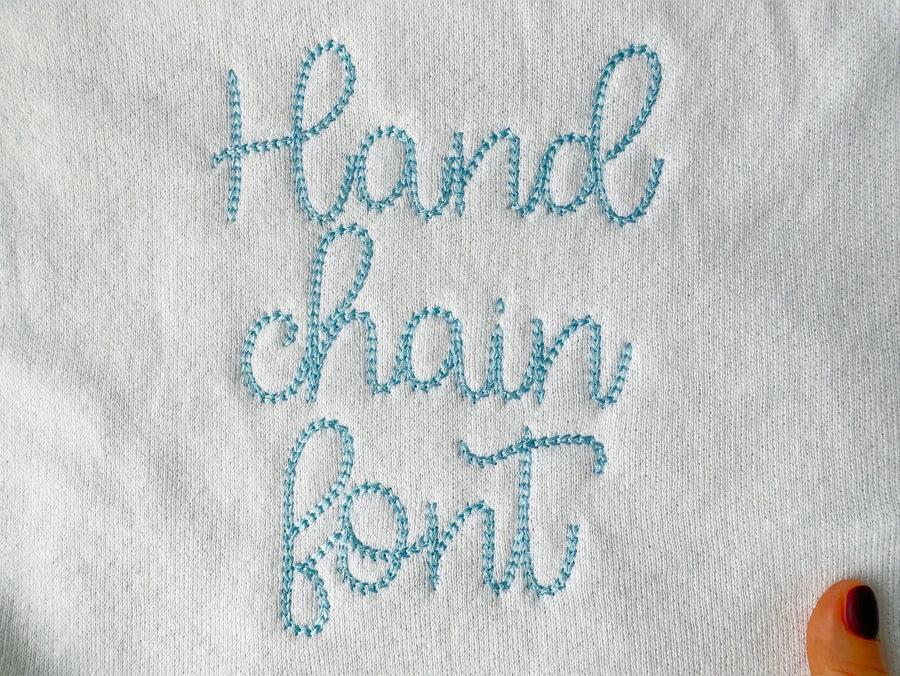 Quick Light Chain Stitch Handwritten Mini Font