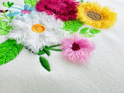 Fringed Floral Summer Garden Bouquet