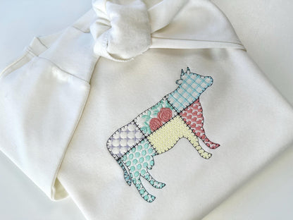 Patchwork Patterned Farm Cow
