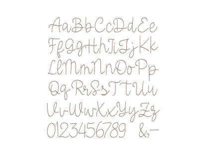 Hand Stitch Effect Font Rachel