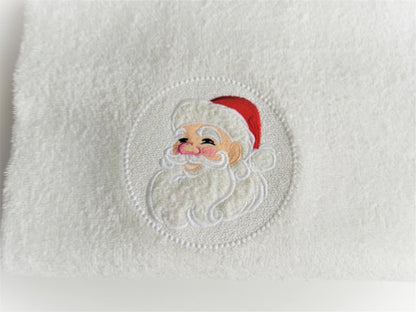 Embossed Santa for Terry Towel