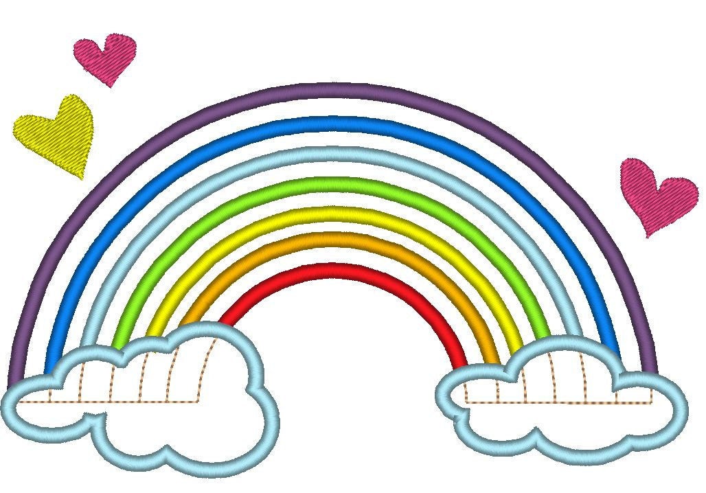 Rainbow in Cloud Birthday Numbers
