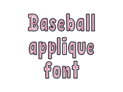 Baseball Stitch Sport Font Applique