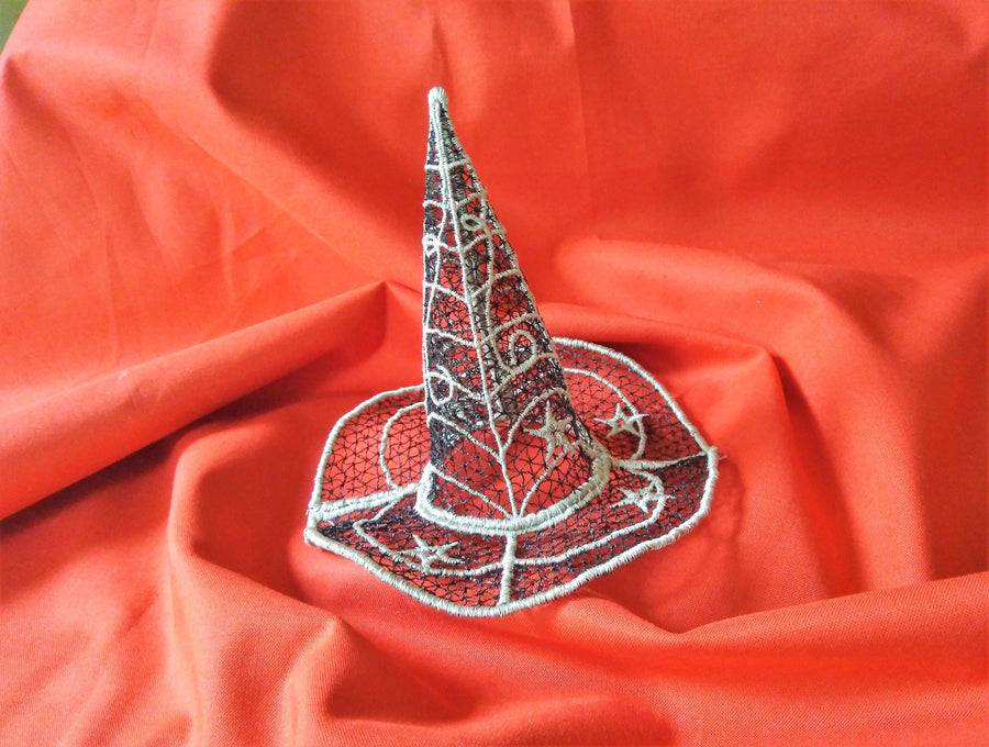 Witch Lace Hat with little stars and spider web Halloween cobweb FSL
