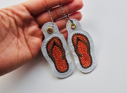 Summer Beach Flip Flops Keychain