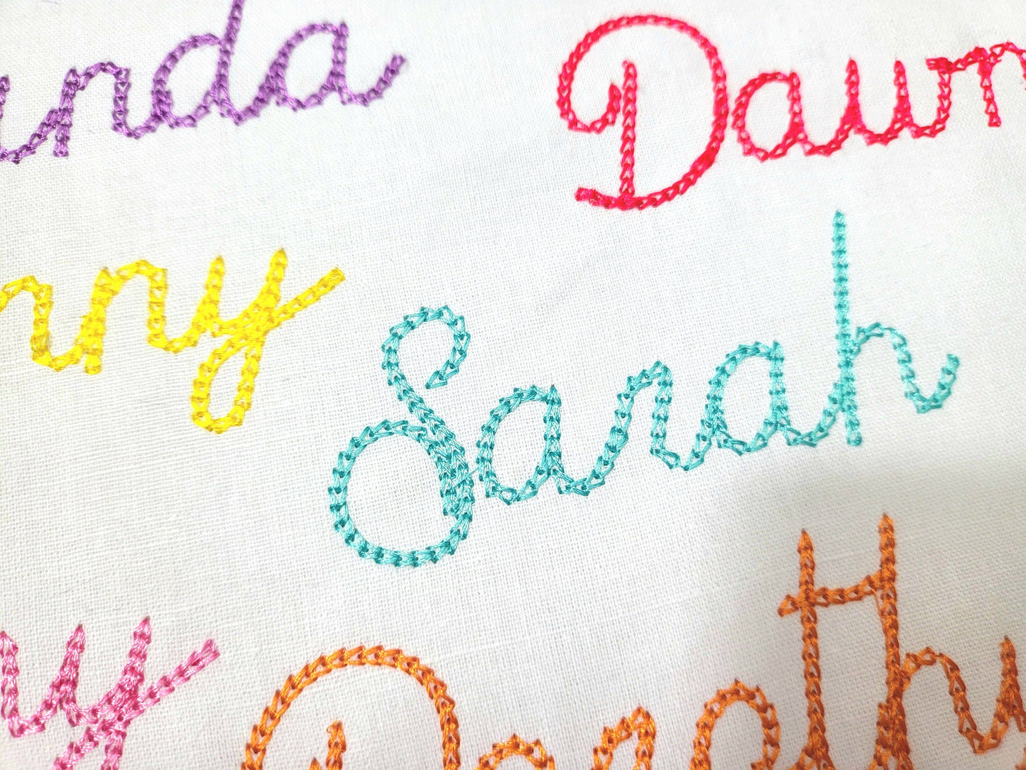 Quick light stitch Chain FONT machine embroidery designs in assorted
