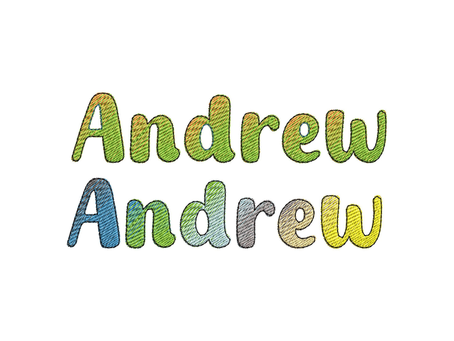 Vibrant Gradient Ombre Iridescent Font