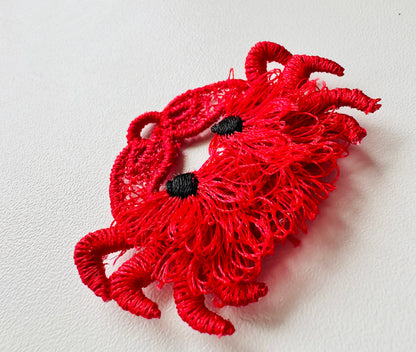 Fringed Crab Earrings Charm FSL