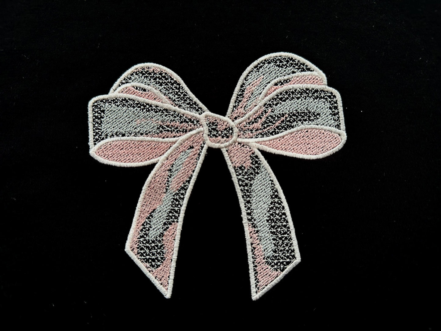 Light Stitch Lace Effect Bow