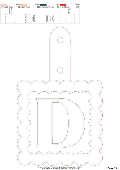 Special Puffy Puff Foam Scalloped Keychain