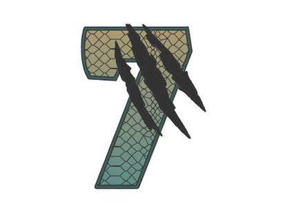 T-rex indominus dinosaur Birthday Number 7 SEVEN kids boy outfit