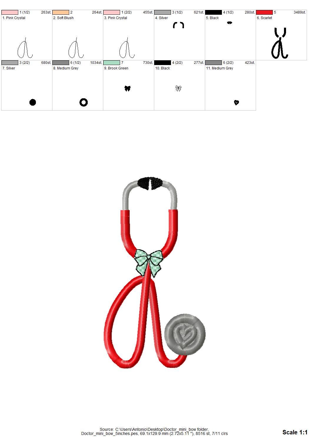 Therapist Medic Stethoscope with Bow