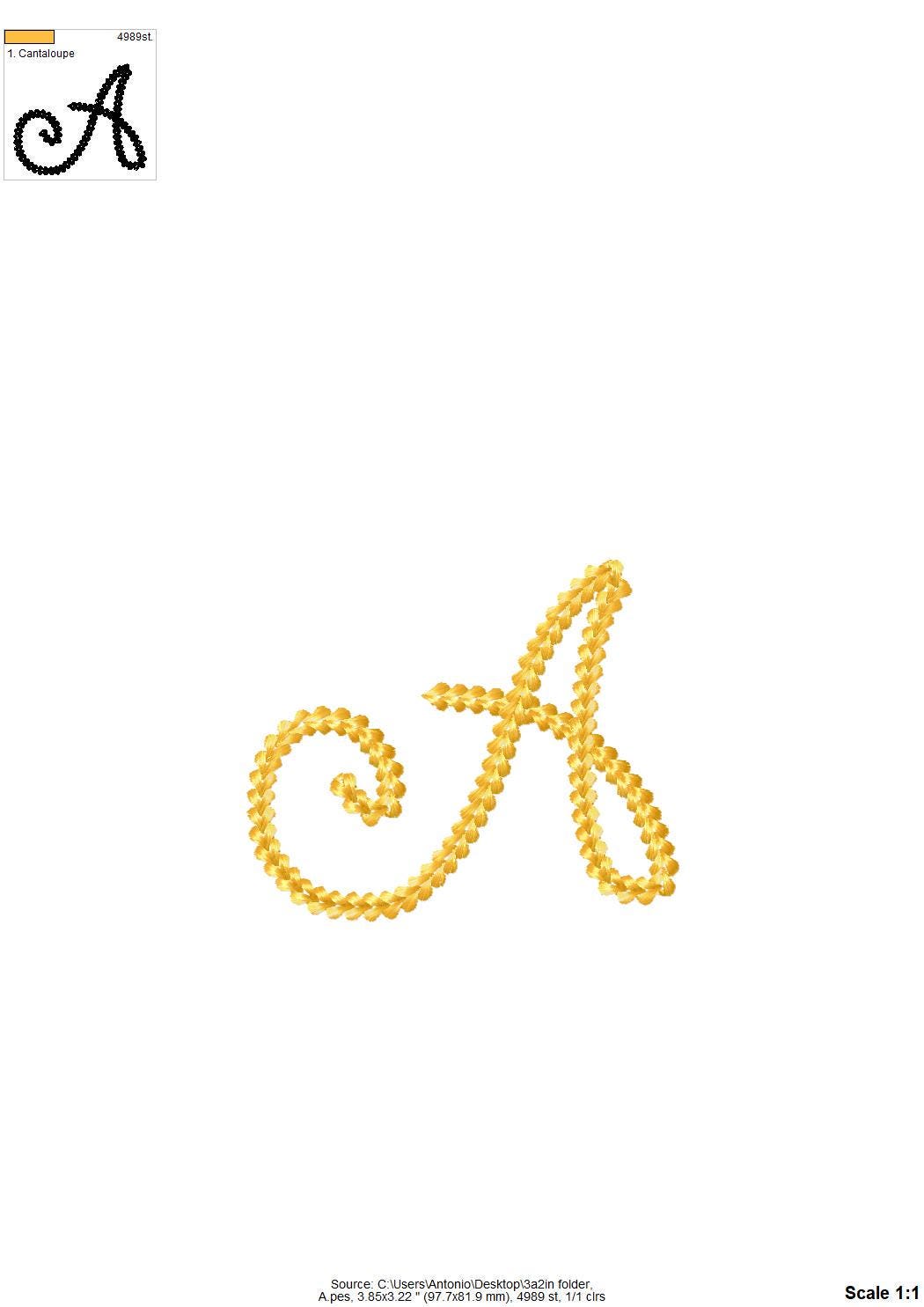 Extra Bold Chain Stitch Handwritten Font Amy