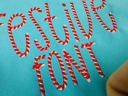 Christmas Santa Candy Cane Font