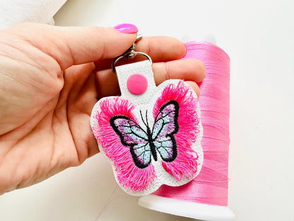 Fringed Butterfly Wings Keychain
