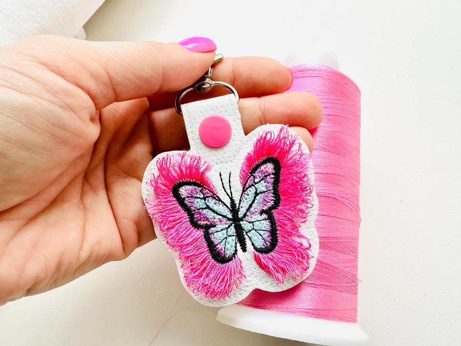 Fringed Butterfly Wings Keychain