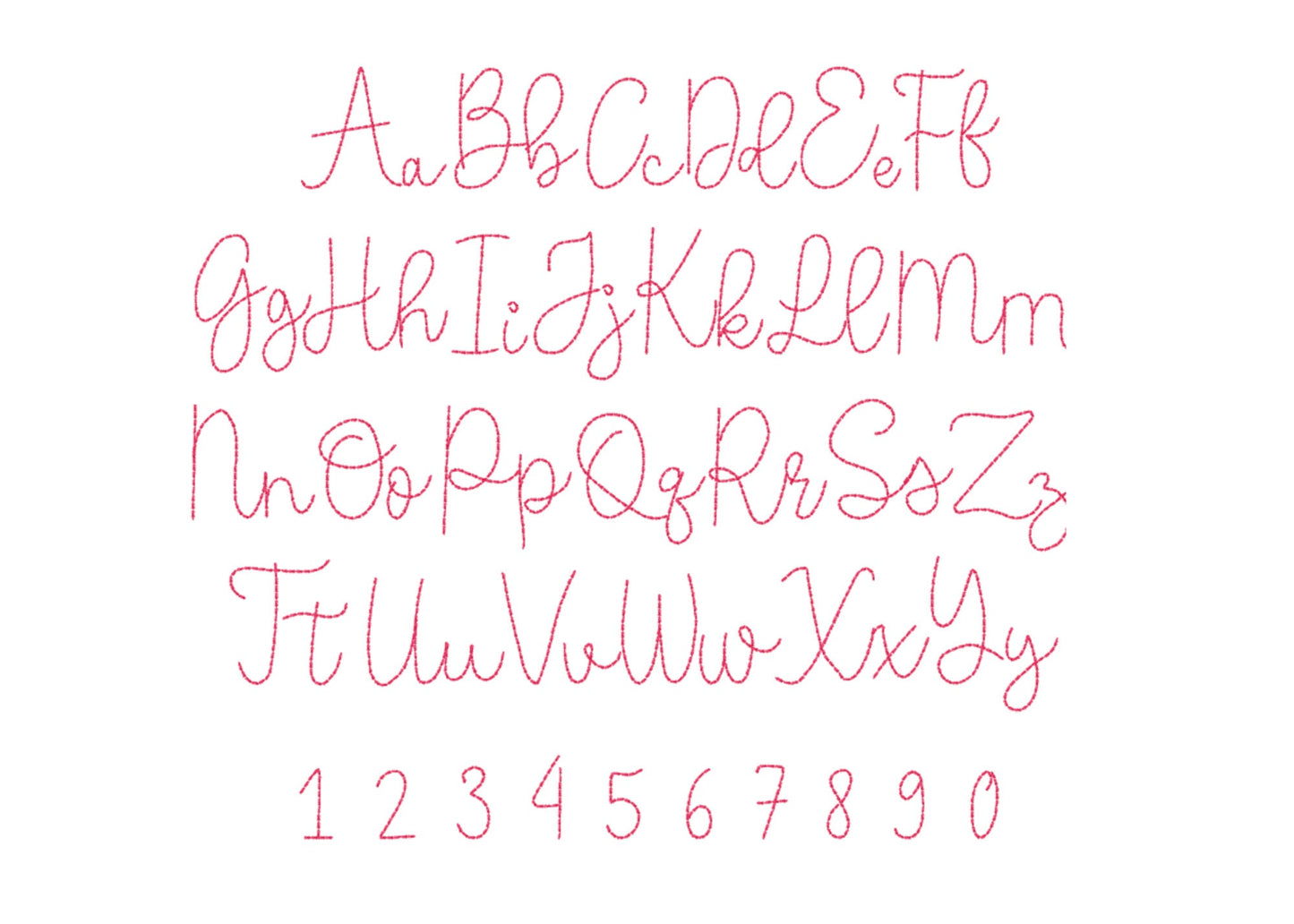 New Hand Stitch Effect Font