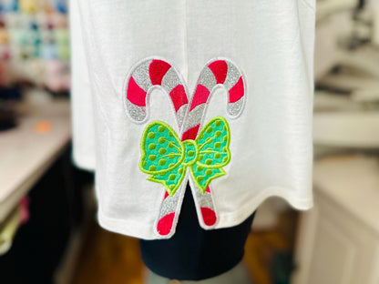 Christmas Candy Side Bow