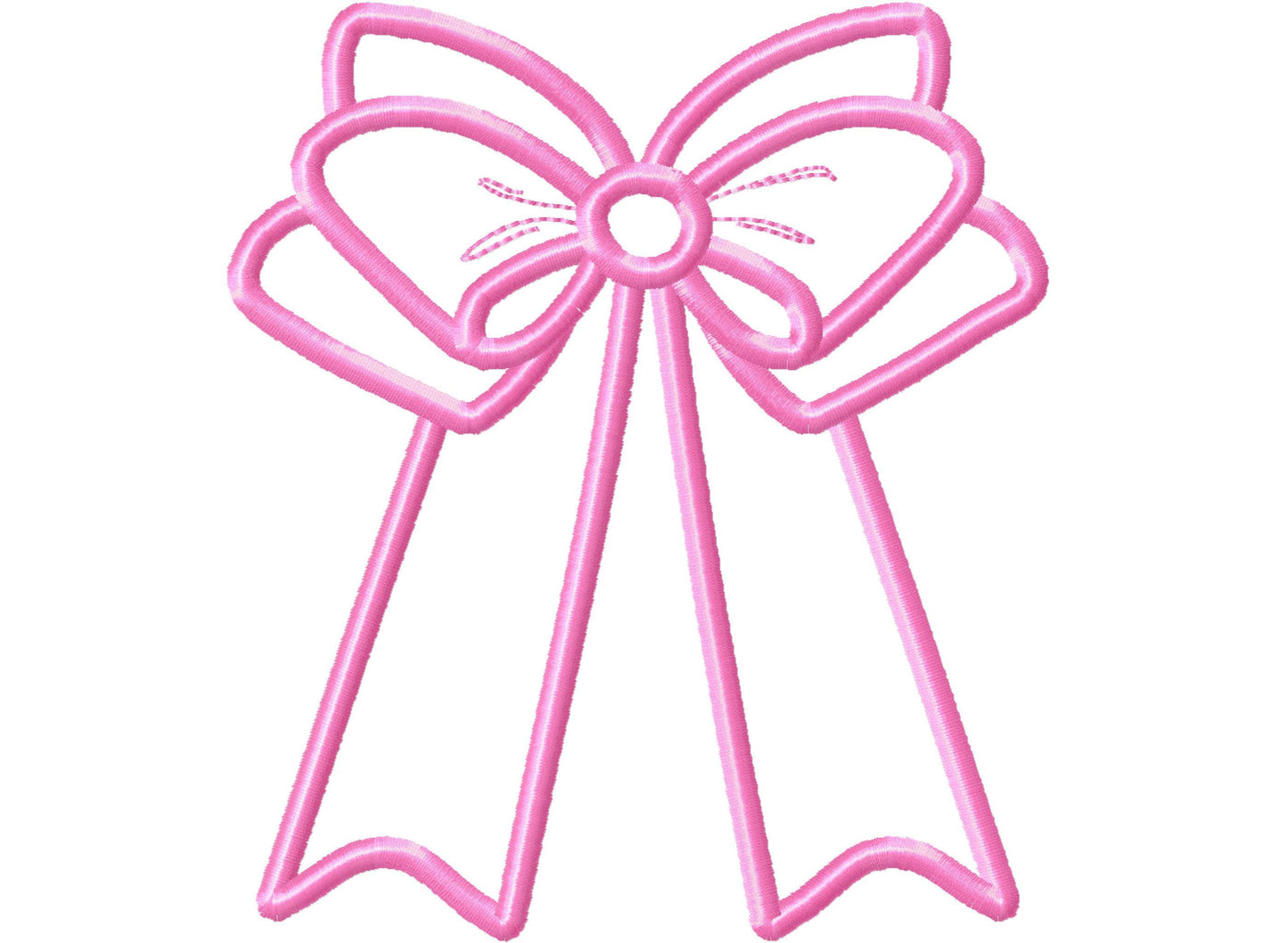 Wide Heirloom Butterfly Bow Applique