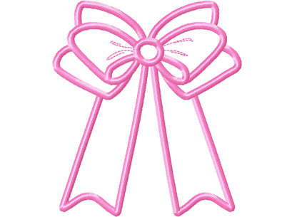 Wide Heirloom Butterfly Bow Applique