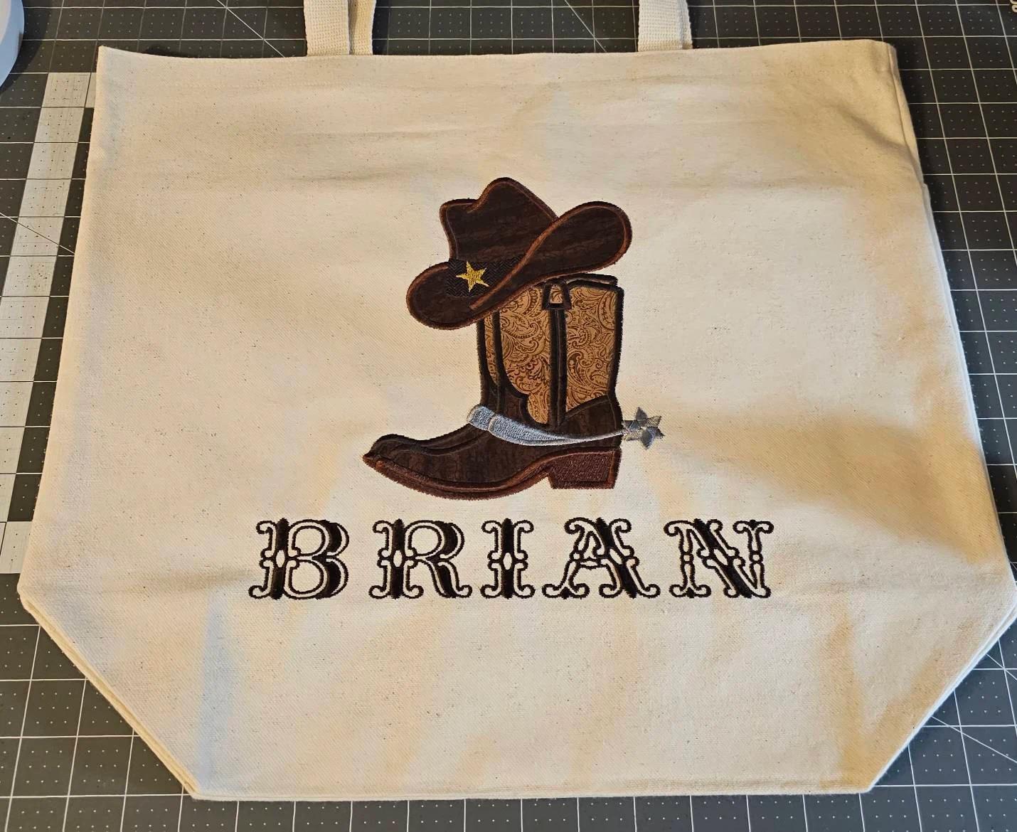 Cowboy Boots and Hat Applique