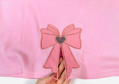 Coquette Lace Side Bow Applique