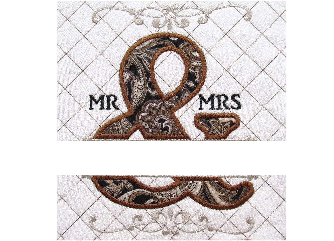 split Ampersand family machine embroidery applique 2 types and mini